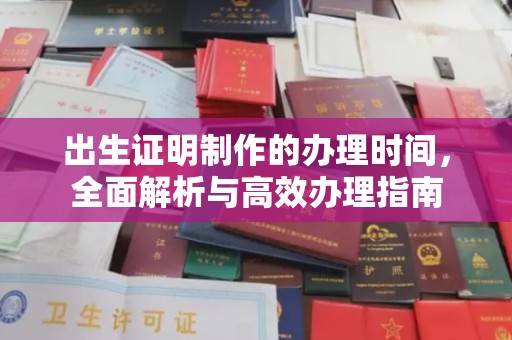 海淀出生证明制作的办理时间，全面解析与高效办理指南