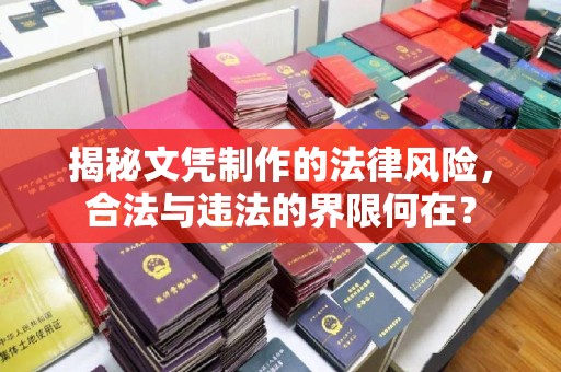 海淀揭秘文凭制作的法律风险，合法与违法的界限何在？