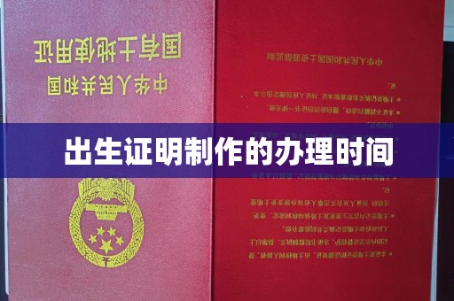 海淀出生证明制作的办理时间